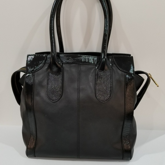 Badgley Mischka Black Leather Handbag